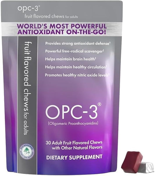 Isotonix Chews - Antioxidant Supplement - Pycnogenol, Grape Seed Extracts, Bilberry, Red Wine & Pine Bark Extracts - for Heart & Circulatory Support - 30 Servings