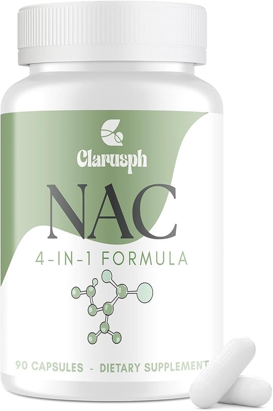 High Dose NAC Supplement 1200mg | N-Acetyl Cysteine Amino Acid Supplement for Respiratory | Antioxidants Supplements for Overall Well-Being | 90 Capsules