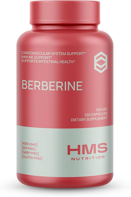 Berberine HCL 550mg, Berberine Supplements from Berberis Aristata Root for Immune System, Circulatory System, Weight Management & Intestinal Health, Vegan & Gluten Free, 120 Capsules