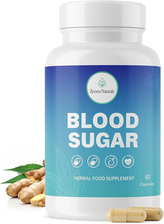 Blood Sugar Support Supplement – 60 Vegan Capsules | Herbal Supplement with Moringa, Cinnamon, Ginger, Neem & Fenugreek | Plant-Based Wellness Supplement - Serving: 2 Capsules/Day