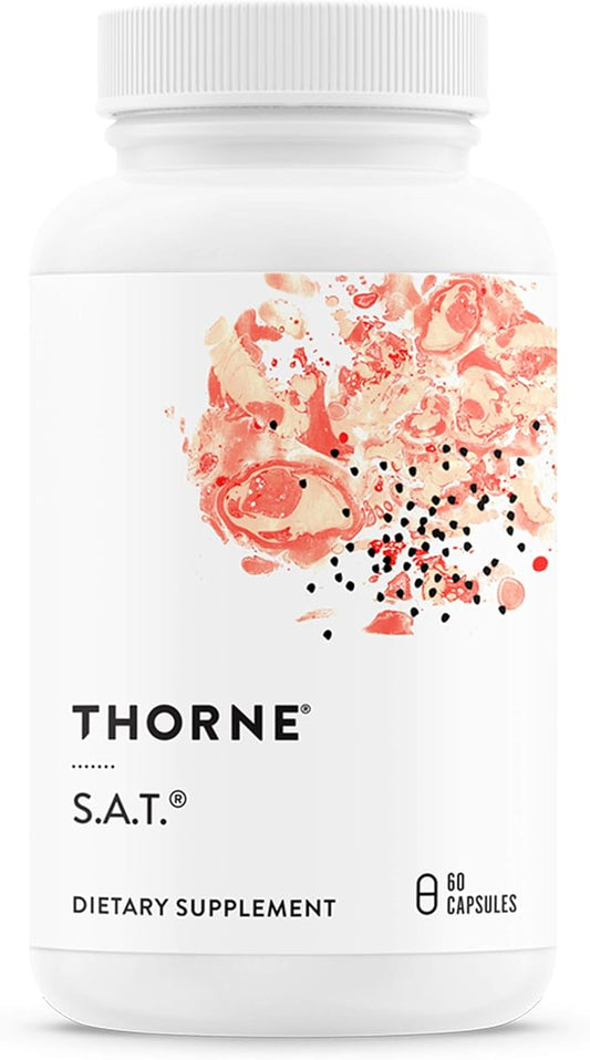 THORNE - S.A.T. - Milk Thistle Complex with Silymarin, Artichoke, and Turmeric Extracts for Liver Support* - Soy, Gluten & Dairy Free - 60 Capsules